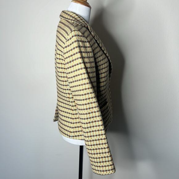 Barney’s New York Vintage Cream Tweed Blazer - Picture 4 of 8